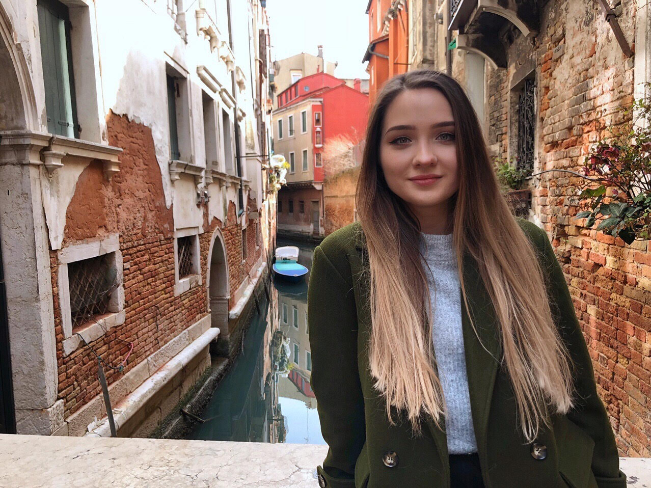 This is a picture of Nina Blangstrup - me! - in Venice, Italy!